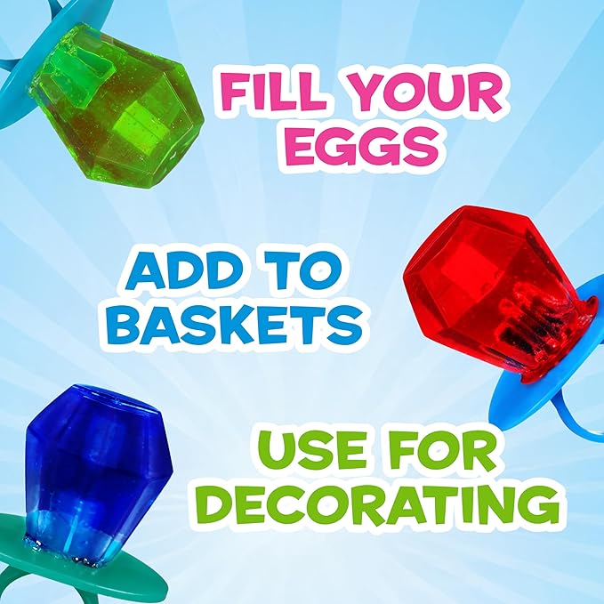 Ring Pop Candy, Easter Lollipops, 20 Ct Party Favors in Assorted Fruity Flavors - Full Size, Fun Hard Candy For Birthday Parties, Party Favors, Easter Basket Stuffers, Egg Fillers, Gifts for Kids