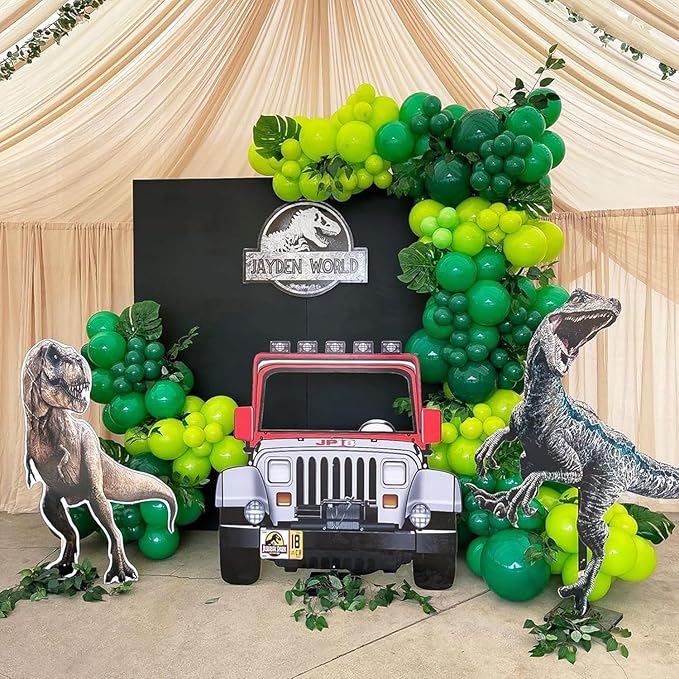 Green Balloons Arch Kit, 139Pcs Green Balloon Garland Kit Lime Green Emerald Dark Green Balloons for Birthday, Baby Shower, Wedding, Jungle Party, Forest Themed, Anniversary Party Decoration