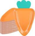 Augisteen 48 PCS Easter Paper Plates Carrot Shape Disposable Plates Easter Spring Party Dessert Plate Cute Paper Plate for Holiday Party Supplies Home Dining Table Decor
