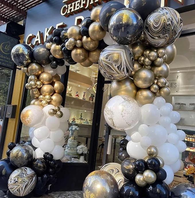 KALOR 36 Inch Giant Metallic Rose Glod Balloons, 6 Pack Large Round Rose Glod Latex Balloons for Anniversary, Birthday, Christmas, Wedding, Baby Shower Party Decorations