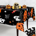 KatchOn Halloween Tablecloths - Large 54x108 Inch, Pack of 3 | Disposable Plastic Table Covers for Halloween Decorations Indoor, Outdoor | Spooky Decorations