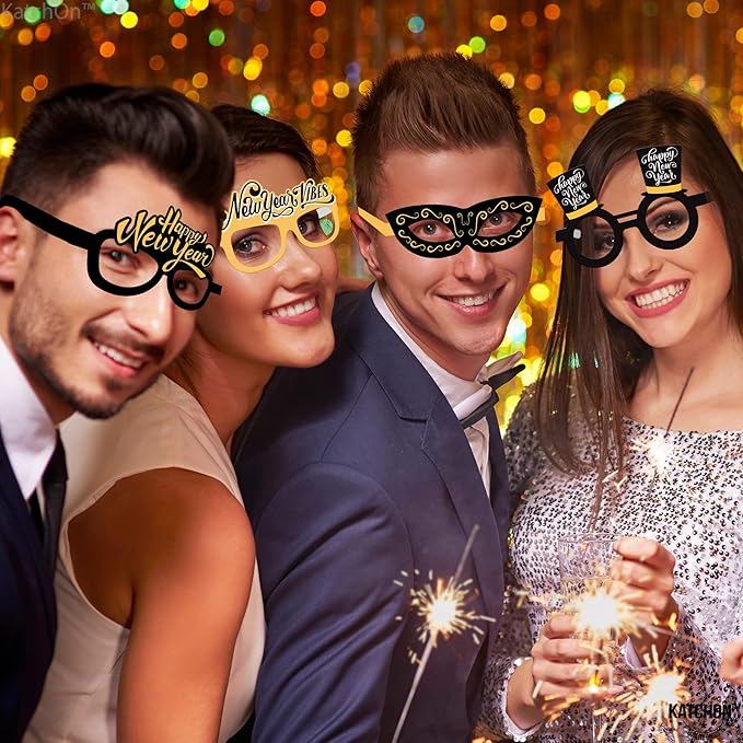 KatchOn, 2026 Glasses New Years Eve - Pack of 12 | New Years Eve Party Supplies 2026 | New Years Eve Glasses for NYE Party Favors 2026, Happy New Years Decorations 2026 | NYE Decorations 2026
