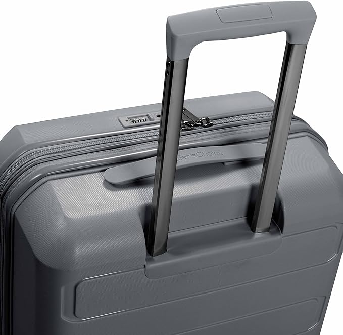 Traveler's Choice Pagosa Hardshell Expandable Luggage with Spinner Wheels, Gray, 30-Inch Large