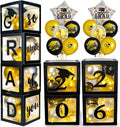 AYGXU Graduation Decorations 2026-Graduation Party Decorations,Graduation Balloons Boxes(4PCS) with LED Light Strings & Letters 2026 GRAD So Proud of You,Party Favors For Any Grades Class.