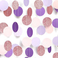 Rose-Gold Pink-Purple Party-Decorations Streamers Garland - 52Ft Baby Shower Decorations for Girl Women Birthday Hanging Paper Banner,Bachelorette Wedding Engagement Decor Banners Lasting Surprise