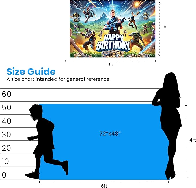 IndoTribe Video Game Birthday Decorations 6x4ft Video Game Supplies Birthday Decorations for Boys Gamer Party Decorations Gaming Party Decorations Birthday Gaming Backdrop Gaming Banner