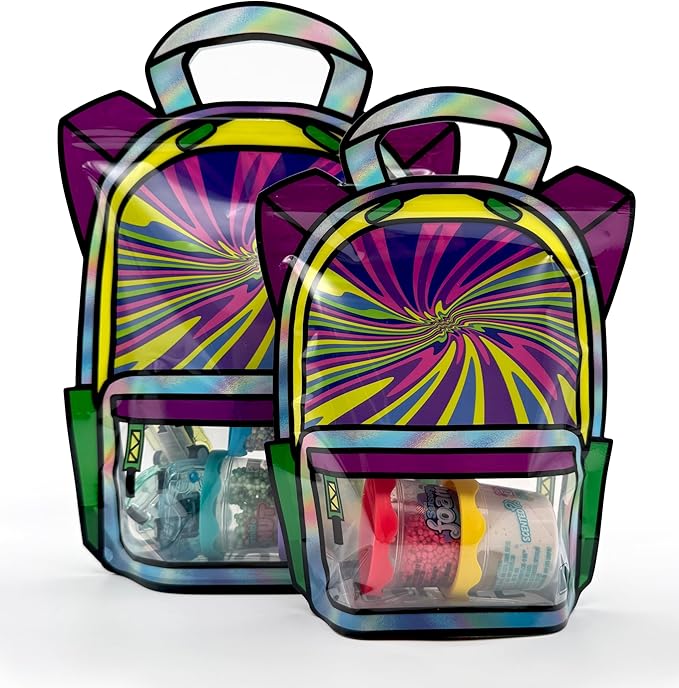 20 Pack Goodie Bags for Kids Birthday Party Supplies - Bulk Gift Bag for Favors, Food, and Candy with Resealable Ziplock Seal (Woosie/Large)
