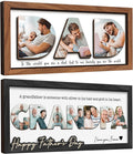 Photo Decorative Plaque Personalized Dad Gifts for Fathers Day from Daughter Son, Customized Wooden Picture Frame, Birthday Gifts for Daddy Grandma Papa, Family Memories Sign, Art Craft Home Decor
