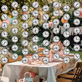 Xinnun Wonderland Tea Party Decorations Curious Clock Garlands Banners Princess Theme Banner Cutouts Ribbon Streamers for Wonderland Birthday Baby Shower Garden Tea Wedding Party Decor Supplies