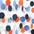 Blue-Silver Orange Space Party-Decorations Streamers-Garland - 52Ft Graduation 2025 Glitter Hanging Paper Banner,Birthday Boy Baby Shower Decor Banners Lasting Surprise