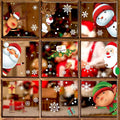 227 PCS Christmas Snowflake Window Clings Decoration, Christmas Window Stickers, Indoor Xmas Party, Snowflake Santa Claus Reindeer Decals, Thanksgiving Party Décor, Winter Holiday Decor Home Party.