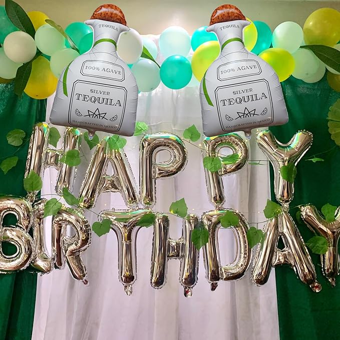 Jumbo 30" Tequila Balloons (set of 2) Tequila Party Decorations 21st Birthday, Margs and Matrimony Bachelorette Party Margarita Balloon, Cinco de Mayo