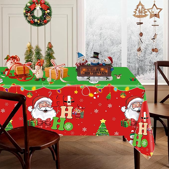 Christmas Party Decorations for 24 Guests – 193 PCS Xmas Party Supplies Set with Plates, Cups, Napkins, Cutlery, Straws & Tablecloth, Festive Tableware Kit for Home Dinner Picnic Holiday