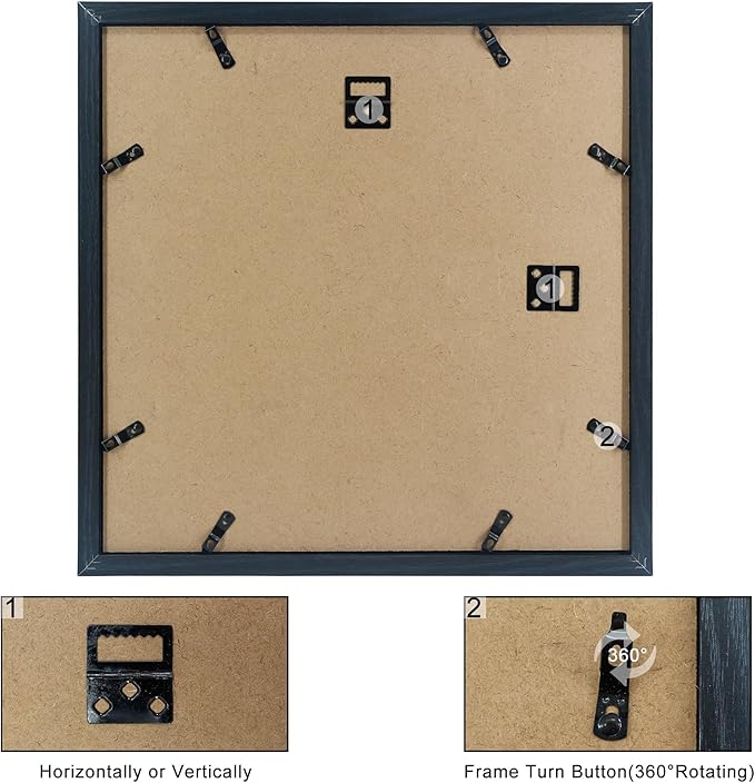 GraduatePro 14x14 Signature Picture Frame Board for 5x7 Photo with Signable Mat for Birthday Party Graduation Party Table Decoration Wedding Guest Book