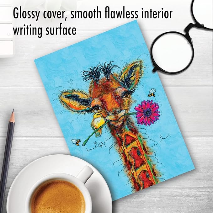 NobleWorks Birthday Greeting Card with 5 x 7 Inch Envelope (1 Card) Bday Wiry Wildlife - Giraffe C10324BBDG