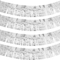 WILLBOND 4 Packs 40 Feet Fringe Garland Foil Fringe Garland Metallic Tinsel Foil St. Patrick's Day Hanging Banner for Wedding Birthday Parties Holiday Decorations Graduation