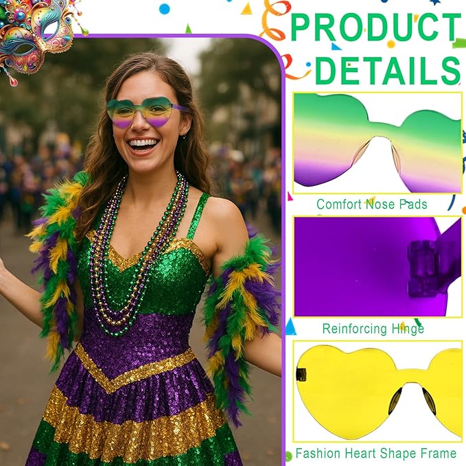 Heart Sunglasses 12/18/24 Pcs Heart Shaped Glasses for Women Cute Funny Party Glasses Party Favors Accessories