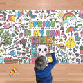 OHOME Spring Giant Coloring Poster/Tablecloth - 72×30 Inch Spring Decorations for Home,Kids Crafts Games Activities Toys Decor Party Decor for Classroom School