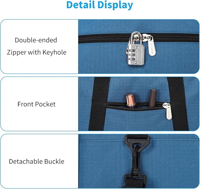 Apenze Small Gym Bag 14 inch lightweight Carry On Mini Duffel Bag for Travel Sport - Blue