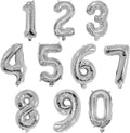 16 Inch Foil Mylar Number Balloons 0-9 for Party Decoration (Silver)
