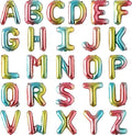 Letter Balloons 16 Inch Mylar Foil Alphabet Letter A-Z Balloons Set for Wedding Birthday Party Decoration Banner Custom Phrase 26 Pieces (rainbow)