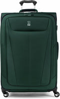 Travelpro Maxlite 5 Softside Expandable Luggage with 4 Spinner Wheels, Lightweight Suitcase, Men and Women, Forest Green, Checked-Large 29-Inch