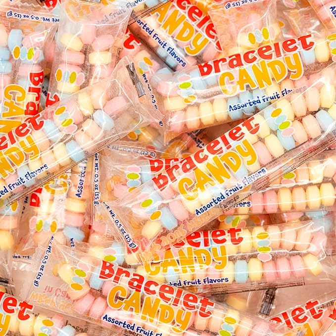 Candy Bracelets - 40 Count Pack - Bulk Candy Individually Wrapped - Easter Candy for Goodie Bags, Party Favors, and Classroom Rewards - Easter Eggs Fillers
