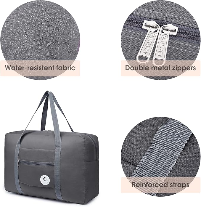 For Spirit Airlines Personal Item Bag Foldable Travel Duffel Bag Tote Carry on Luggage Duffle Overnight for Women and Men