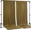 Gold Brown Backdrop Curtains-Wrinkle-Free Polyester Photography Drapes Party Curtain Background for Baby Shower Wedding Decorations- 8 X10FT (Brown)