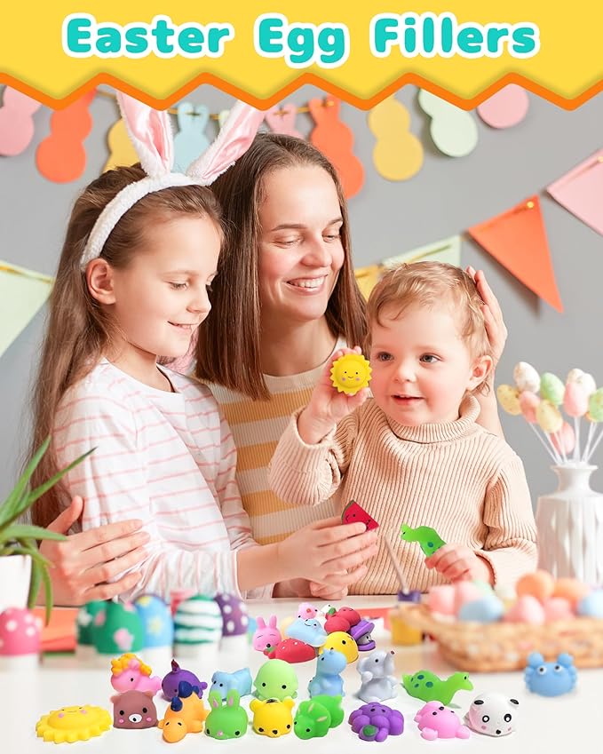 30 Pack Squishy Toys, Kawaii Party Favors for Kids 3-5, 4-8, 8-12, Treasure Box Toys for Classroom Prizes, Mini Gifts Goodie Bag Easter Basket Stuffers Egg Fillers Bulk Fidget Squeeze Toy