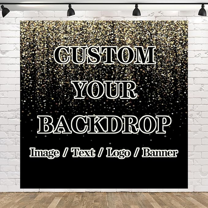 BELECO 9x6ft Fabric Custom Backdrop Customized Backdrop with Picture Logo Text Customize Your Design Personalized Background Banner Party Decor Living Room Tapestry Office Home Art Wall Hanging Decor