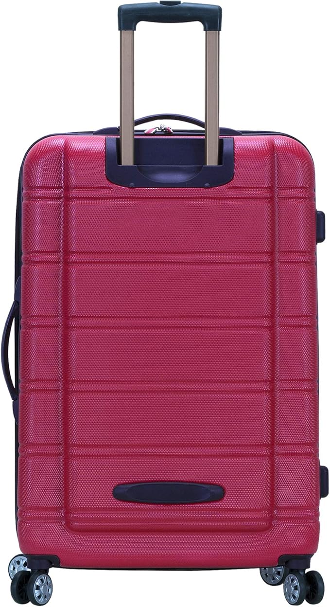 Rockland Melbourne Hardside Expandable Spinner Wheel Luggage, Magenta, 2 Piece (20"/28")