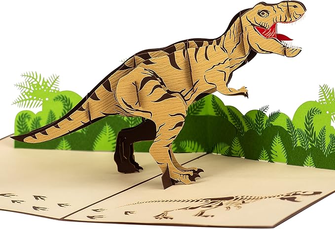 T Rex Dinosaur Birthday Card by Devine Popup Cards | 3D Cards Pop Up Birthday Cards Kids Dad Husband | Pop Up Greeting Cards | Funny 3D Card | Father Boy Son