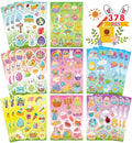 378 PCS Easter Stickers for Kids, Spring Stickers Assorted Easter Basket Stuffers,Teacher School Classroom Party Favors Supplies for Kids