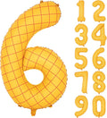 40 In Matte Yellow Number Balloons Helium Foil Mylar Balloon Birthday Party banquet Decoration Digital 6
