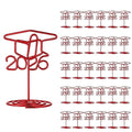 Rtteri 30 Pcs 2026 Grad Cap Graduation Picture Display 2 Inch Red Photo Holders for Centerpieces Graduation Table Number Holders Card Stands for Class of 2026 Grad Party Supplies