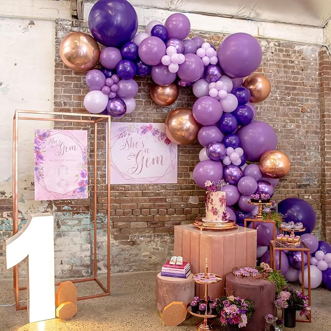 PartyWoo Dark Purple Balloons 50 pcs 5 Inch Small Mini Royal Purple Balloons for Graduation Halloween Mardi Gras Ramadan Eid Wedding Baby Shower Anniversary Birthday Party Decorations Purple-Y16