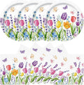 40Pcs Tulip Plates and Napkins Party Supplies, Disposable Spring Floral Plates Napkins Tableware Set for Picnic Wedding Baby Shower Bridal Shower Birthday Tea Party Decorations (Tulip)