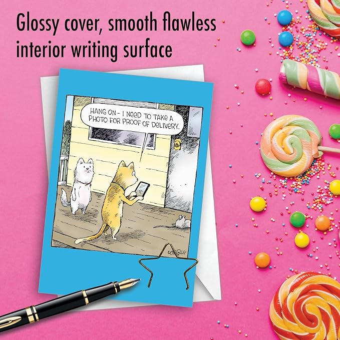 NobleWorks Humorous Birthday Greeting Card with 5 x 7 Inch Envelope (1 Card) Proof of Delivery C7867BDG