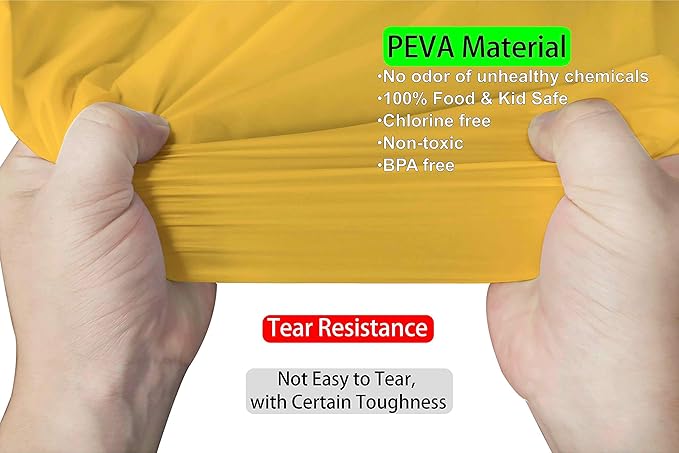 Yellow Plastic Tablecloths 2 Pack Disposable Table Covers 84 Inch Circle Bridal Shower Party Tablecovers PEVA Vinyl Table Cloths for BBQ Picnic Birthday Wedding Banquet Parties 6 ft Round Table Use