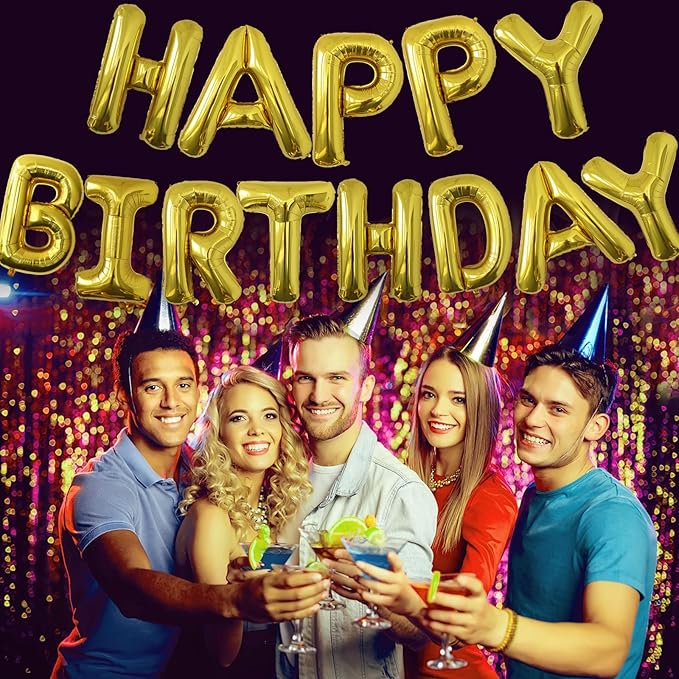 Letter Balloons Gold Party Balloon - 40 Inch Large Gold Letter T Balloon, Letter Balloon Birthday Decorations, Balloon for Women Men Anniversary Party Decorations Supplies