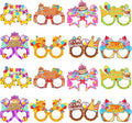 16PCS Happy Birthday Glasses, Birthday Party Paper Eyeglasses Photo Booth Props for Birthdays Party Supplies Decorations