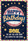 Birthday Card for Son, Son Birthday Card with Seal and Envelope, Sons Cards from Mom, Dad, Parents