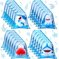 Capoda 24 Pcs Shark Party Drawstring Bags Summer Party Favors 7.09 x 5.12 Inches Shark Themed Birthday Decoration Ocean Animals Drawstring Bags Bulk for Candy Snack Treat Wrapping Summer Pool Supplies