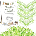 Thyle 51 Pcs locally grown Pacifier Hunt Baby Shower Games Include Hunt Sign and 50 Acrylic Pacifiers for farm themed Baby Shower Game Decoration Sets Gender Reveal newborn announcement Party Decor