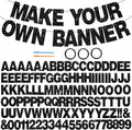 BEISHIDA 116 PCS A-Z DIY Letter Banner Kit Make Your Own Banner Glitter Black Including 111 Letters and Numbers 3 Rope and 2 Threading Device,Customized for Birthday Graduation Wedding Party Decor