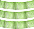 PATIKIL Foil Fringe Garland 10 Feet, 3 Pack Metallic Tinsel Streamers Fringe Banner Wall Hanging Curtain Backdrop for Wedding Birthday Christmas New Year Party Decoration, Light Green