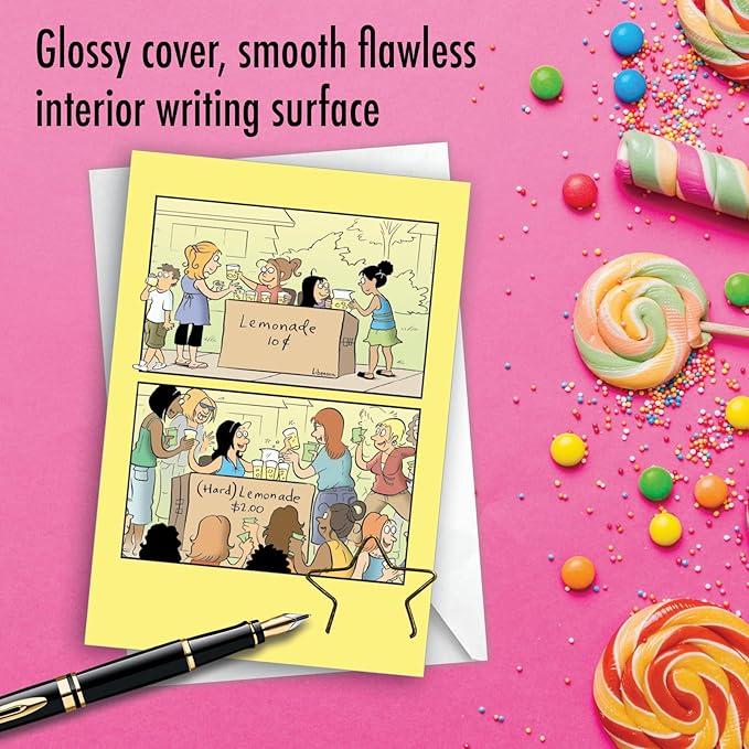 NobleWorks - Funny Birthday Greeting Card with 5 x 7 Inch Envelope (1 Card) Bday Adult Lemonade C7927BDG