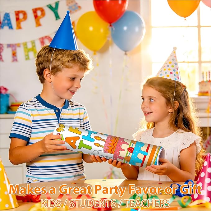 AinDen Birthday Coloring Tablecloth for Kids, Giant 72 x 30 Inch Coloring Poster, Happy Birthday Party Decorations Table Cloth for Crafts Games & Activities, School Classroom & Home