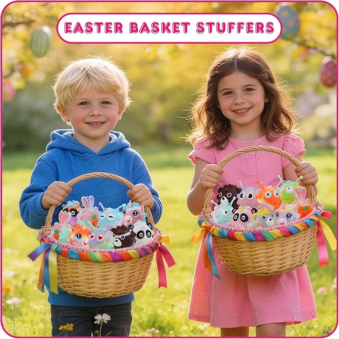 Easter Basket Stuffers, 18 PACK Animal Pop Fidget Balls, Easter Egg Fillers, Birthday Gifts for Boys Girls, Party Favors for Kids 4-8 8-12, Goodie Bags Stuffers for Kids, Pinata Stuffers